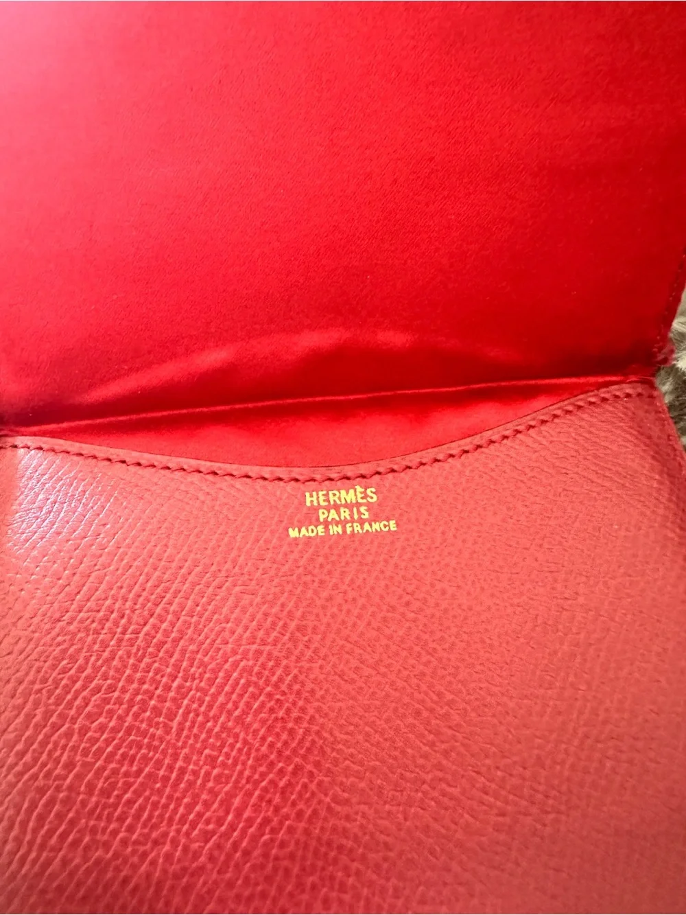 ❤️Hermes Red Epsom Leather Card Holder❤️ No logo, vintage, classic, quiet luxury